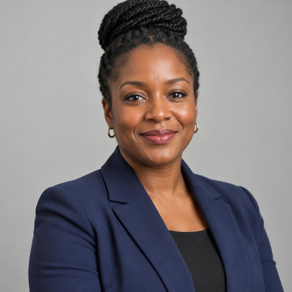 Portrait of a woman in a blazer with a confident smile