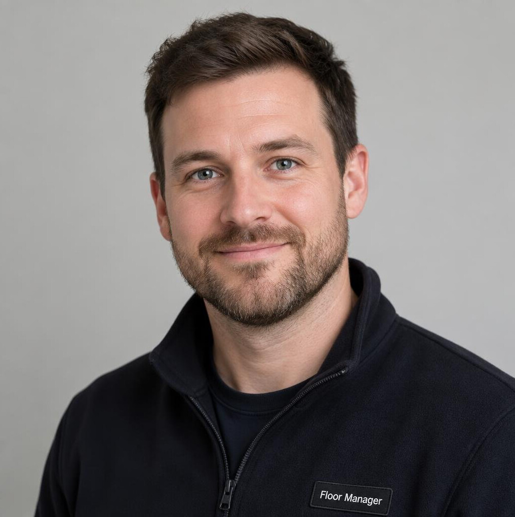 Portrait of a man with a light beard outdoors